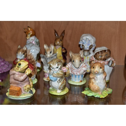 338 - TEN BESWICK BEATRIX POTTER FIGURES, all with BP-2a Gold Oval backstamps, comprising Mr Jeremy Fisher... 