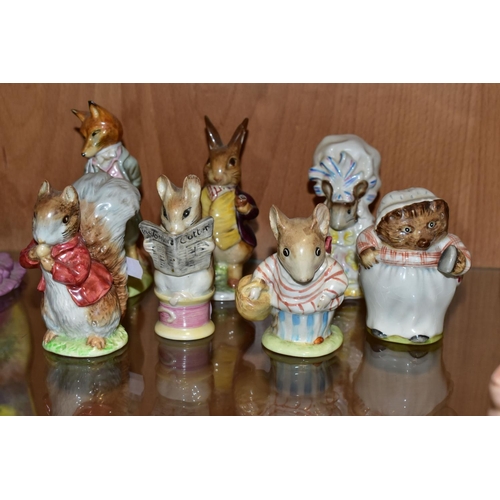 338 - TEN BESWICK BEATRIX POTTER FIGURES, all with BP-2a Gold Oval backstamps, comprising Mr Jeremy Fisher... 