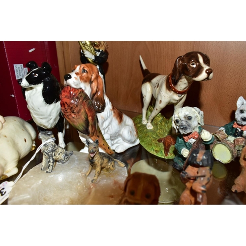 360 - A GROUP OF DOG AND PIG FIGURES, to include a Beswick Pig and Piglet 'Piggy Back' no 2746, a Beswick ... 