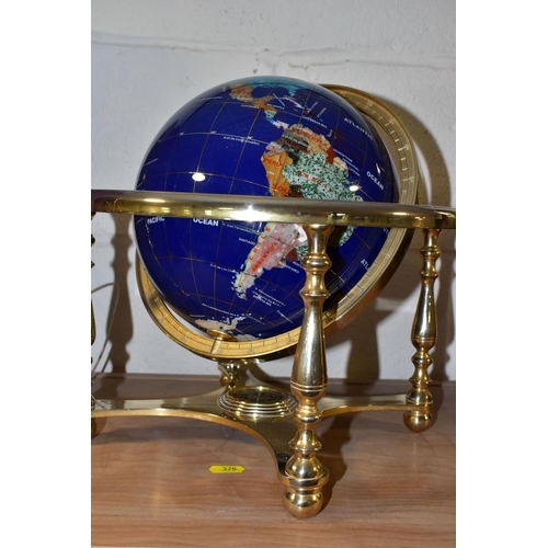 380 - A MODERN TABLE GLOBE, probably dating from early this century due to country names, countries deline... 