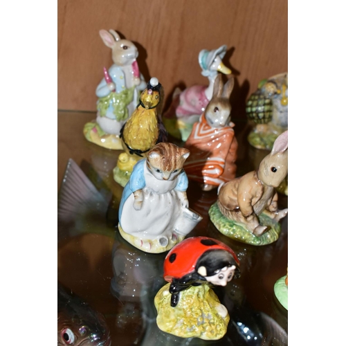 382 - ELEVEN ROYAL ALBERT BEATRIX POTTER FIGURES, comprising Mother Ladybird, Benjamin Bunny, Little Black... 