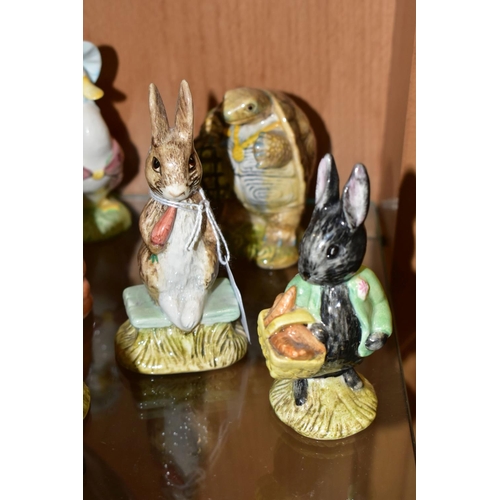 382 - ELEVEN ROYAL ALBERT BEATRIX POTTER FIGURES, comprising Mother Ladybird, Benjamin Bunny, Little Black... 