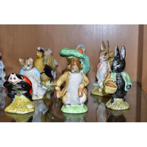 382 - ELEVEN ROYAL ALBERT BEATRIX POTTER FIGURES, comprising Mother Ladybird, Benjamin Bunny, Little Black... 