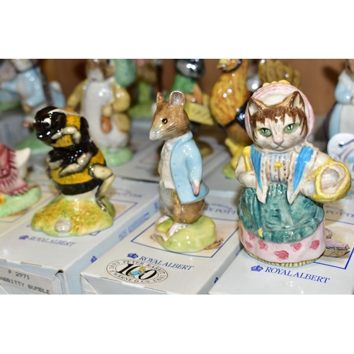 394 - THIRTEEN BOXED BESWICK AND ROYAL ALBERT BEATRIX POTTER FIGURES comprising a Beswick Chippy Hackee wi... 