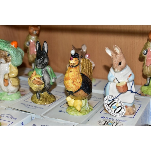 394 - THIRTEEN BOXED BESWICK AND ROYAL ALBERT BEATRIX POTTER FIGURES comprising a Beswick Chippy Hackee wi... 