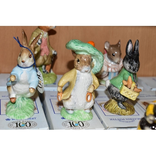 394 - THIRTEEN BOXED BESWICK AND ROYAL ALBERT BEATRIX POTTER FIGURES comprising a Beswick Chippy Hackee wi... 