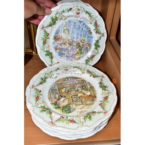 397 - TEN ROYAL DOULTON BRAMBLY HEDGE PLATES, comprising Crabapple Cottage, The Birthday, The Snow Ball, T... 