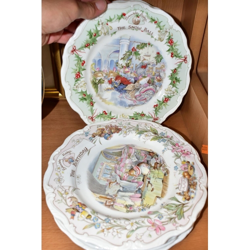 397 - TEN ROYAL DOULTON BRAMBLY HEDGE PLATES, comprising Crabapple Cottage, The Birthday, The Snow Ball, T... 