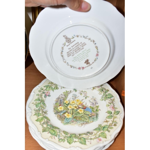 397 - TEN ROYAL DOULTON BRAMBLY HEDGE PLATES, comprising Crabapple Cottage, The Birthday, The Snow Ball, T... 