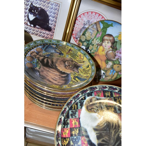 398 - A QUANTITY OF CAT THEMED COLLECTORS PLATES, thirty eight plates, thirty five of which are boxed, inc... 