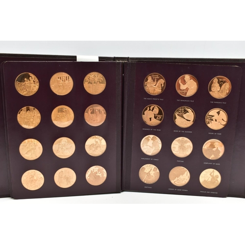 93 - CHAUCER AND THE CANTERBURY TALES FIRST EDITION PROOF SET OF 36 BRONZE PROOF MEDALLIONS, all 36 medal... 