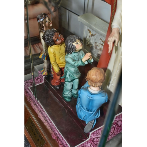 429 - A CAPO DI MONTE PORCELAIN FIGURE OF POPE PAUL VI BLESSING A GROUP OF FOUR CHILDREN 1975, a limited e... 