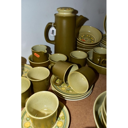 462 - A FRANCISCAN 'REFLECTIONS' PATTERN DINNER SET, comprising fourteen egg cups, one milk jug, sugar bow... 