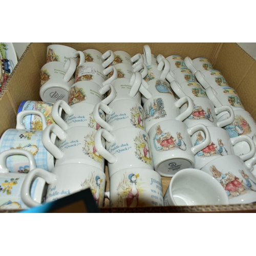 471 - A QUANTITY OF WEDGWOOD PETER RABBIT ITEMS TOGETHER WITH WEDGWOOD TEAWARES, to include two Wedgwood '... 