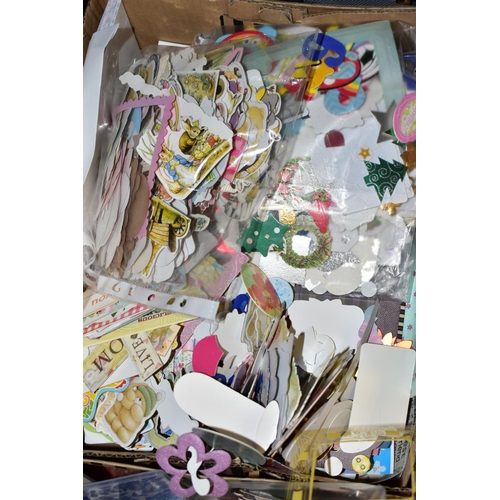 478 - NINE BOXES AND LOOSE EMBOSSING FOLDERS, CUTTING DIES, CARD BLANKS, AND CRAFT PAPERS, to include a qu... 