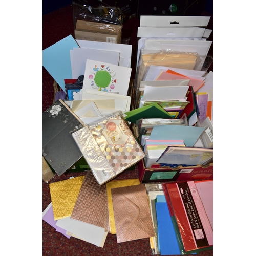 478 - NINE BOXES AND LOOSE EMBOSSING FOLDERS, CUTTING DIES, CARD BLANKS, AND CRAFT PAPERS, to include a qu... 