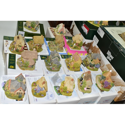 505 - SEVENTEEN BOXED LILLIPUT LANE SCULPTURES, all with deeds, comprising limited edition The Old Sun Inn... 