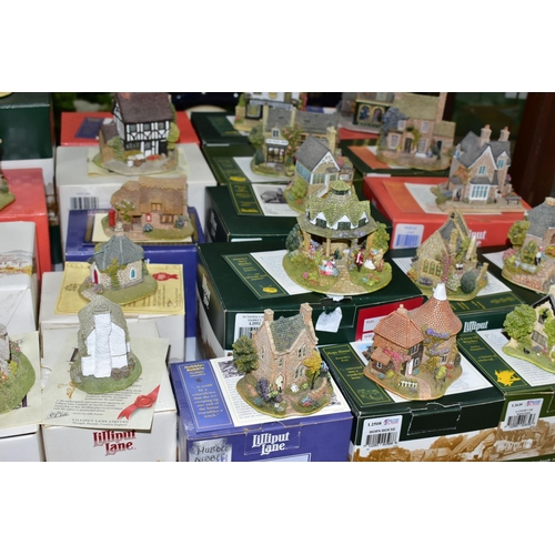 507 - TWENTY FIVE BOXED LILLIPUT LANE SCULPTURES FROM VARIOUS COLLECTIONS, most with deeds, comprising fou... 