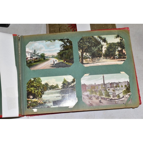 515 - POSTCARDS, two albums containing approximately  328 postcards, album one features 172 postcards of b... 