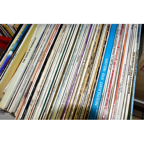 524 - THREE BOXES OF VINYL LPS, approximately one hundred and fifty to two hundred records, artists to inc... 