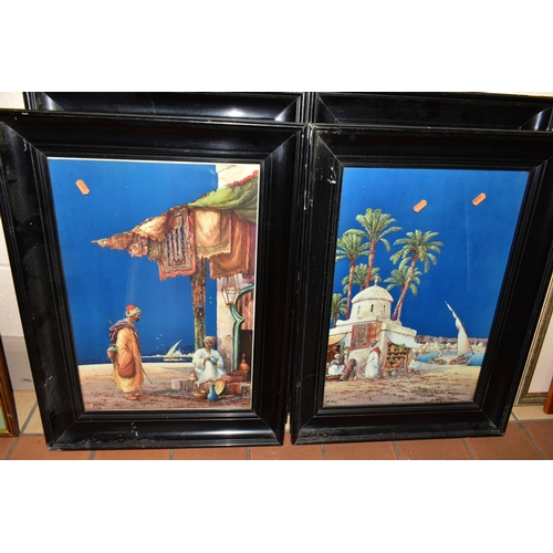 555 - S. G. KEENE, 'CAIRO' AND 'TUNIS', a pair of street scenes, gouache, 54.5cm x 30.5cm, signed and titl... 