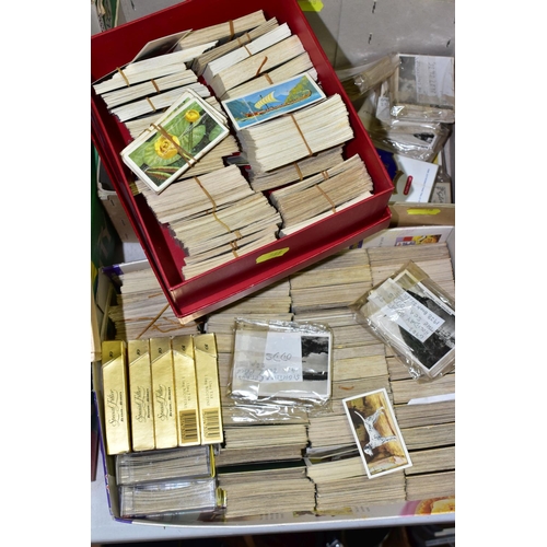 568 - CIGARETTE / TRADE CARDS in six small boxes containing a very large collection (1000's) of full sets,... 