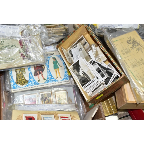 568 - CIGARETTE / TRADE CARDS in six small boxes containing a very large collection (1000's) of full sets,... 