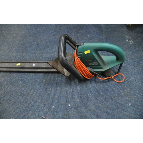 1070 - A DRAPER FS16A FRETSAW with blade along with a Bosch AHS600 hedge trimmer (both PAT pass and working... 