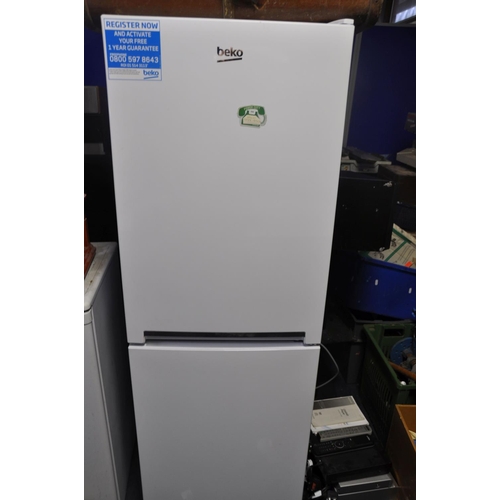 1076 - A BEKO K5424OH TALL FRIDGE FREEZER measuring width 55cm x depth 58cm x height 152cm (PAT pass and wo... 