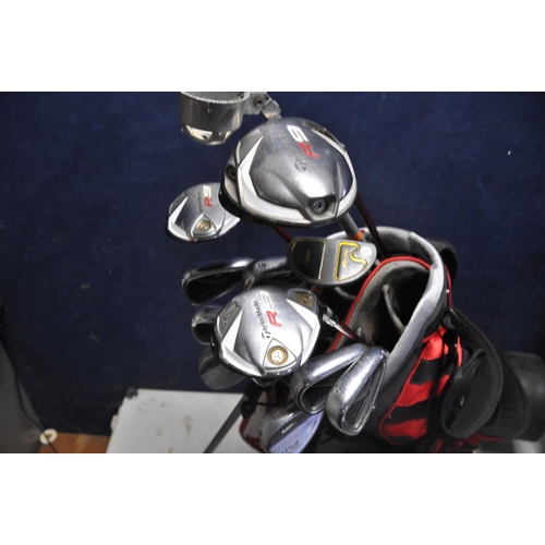 1078 - GOLFING EQUIPMENT to include a nearly full set of Taylor made, and Mizuno clubs all inside a Macgreg... 