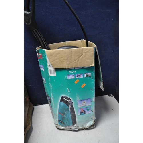 1081 - A BOSCH AQUATAK 10 PRESSURE WASHER with hose and lance in original box along, unbranded garden vac m... 