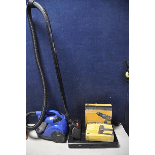 1084 - A BISSELL 40N8E VACUUM along with Proline DVDRH160D dvd player and a Phonograph model No DB041503 ra... 