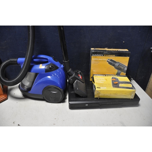 1084 - A BISSELL 40N8E VACUUM along with Proline DVDRH160D dvd player and a Phonograph model No DB041503 ra... 