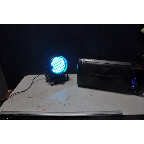 1089 - A SONY RDH-GTK11iP HOME DOCKING SYSTEM with colour changing lights along with an American dj colour/... 