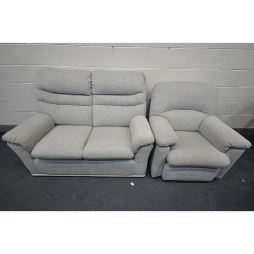 1327 - A BEIGE G PLAN TWO PIECE LOUNGE SUITE, comprising a two seater sofa, length 144cm x depth 92cm x hei... 