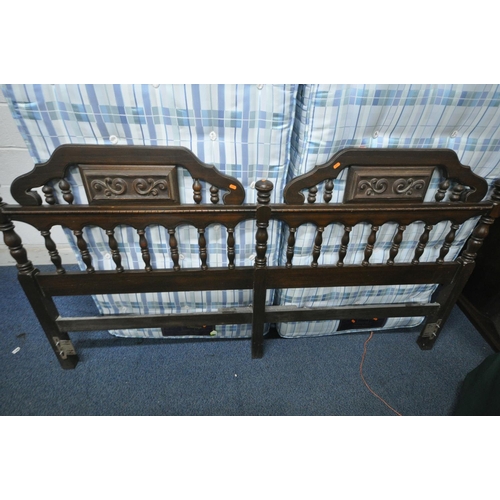 1331 - TWO KOZEE SLEEP SINGLE DIVAN BED AND MATTRESSES, and a headboard (3)