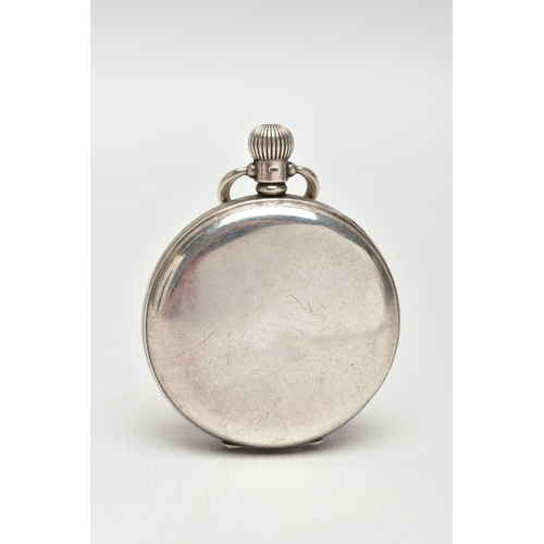 17 - AN EARLY 20TH CENTURY SILVER FULL HUNTER POCKET WATCH, the circular white dial with Roman numeral ho... 