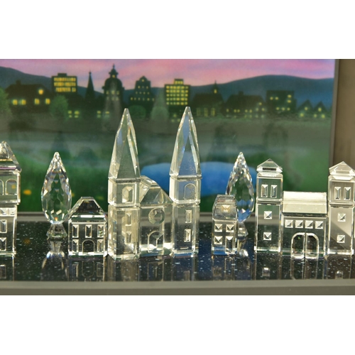 155 - SWAROVSKI CRYSTAL CITY SCENE, comprising boxed Houses Set 1 (158980) 1990, boxed House Set 2 (158981... 