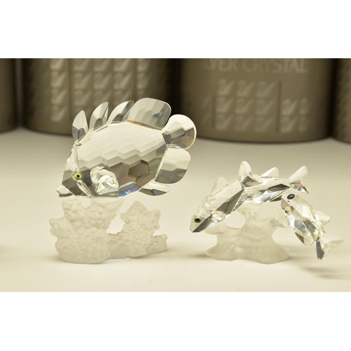 160 - EIGHT BOXED SWAROVSKI CRYSTAL ORNAMENTS, comprising four from the South Sea Theme, Blowfish (012724)... 