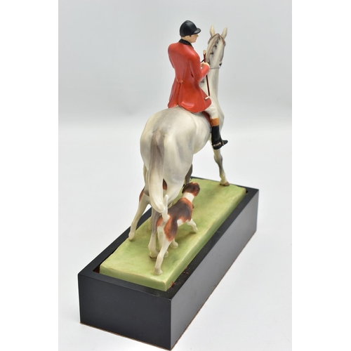 183 - A ROYAL WORCESTER PORCELAIN FIGURE GROUP 'HUNTSMAN AND HOUNDS' MODELLED BY DORIS LINDER, no.3115, da... 