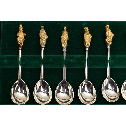 31 - A CASED SET OF ELIZABETH II SILVER LIMITED EDITION 'THE QUEEN'S BEASTS' SPOONS,  the ten spoons with... 