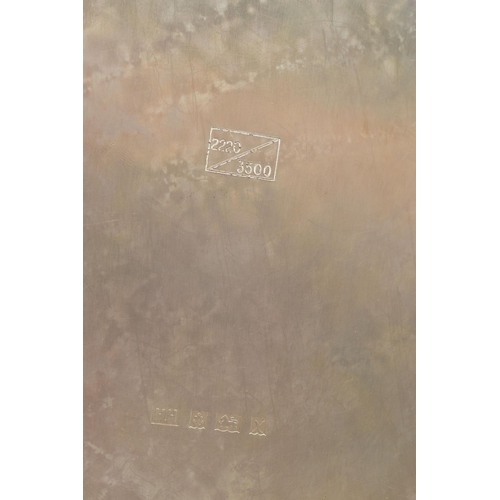 46 - A MOROCCO CASED ELIZABETH II LIMITED EDITION SALVER TO COMMEMORATE THE ROYAL SILVER WEDDING ANNIVERS... 