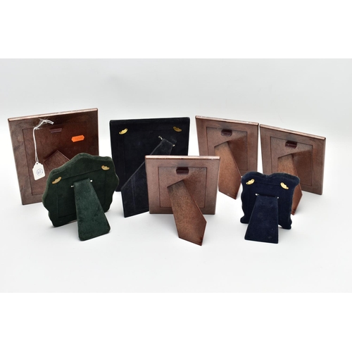 56 - SEVEN MODERN SILVER EASEL BACK PHOTOGRAPH FRAMES, comprising four matching frames of rectangular for... 