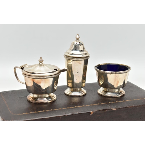 84 - A SELECTION OF 18TH AND 19TH CENTURY SILVER ITEMS, to include a group of four George III cauldron sa... 