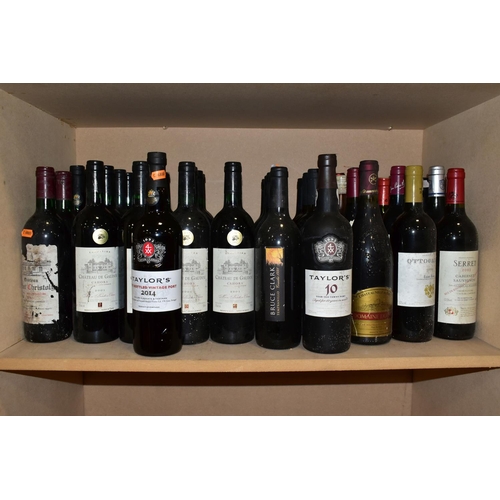 441 - WINE, thirty-seven bottles of Red Wine and four bottles of Taylor's Port (3 x LBV and 1 x Tawny) the... 