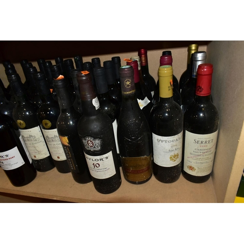 441 - WINE, thirty-seven bottles of Red Wine and four bottles of Taylor's Port (3 x LBV and 1 x Tawny) the... 