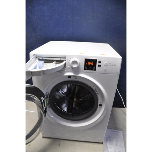 1080 - A HOTPOINT NSWR743UWKUK 7kg WASHING MACHINE, measuring width 60cm x depth 54cm x height 85cm (PAT pa... 