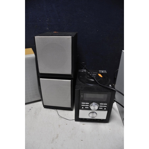 1081 - A COLLECTION OF HI-FI to include a Sony CMT-CP100 mini hi-fi system with remote and pair of Sony SS-... 