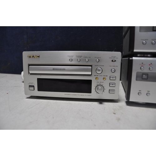 1082 - A TEAC R-H300 STEREO CASSETTE DECK along with a Sony stacking hi-fi system with a pair of Sony SS-CP... 