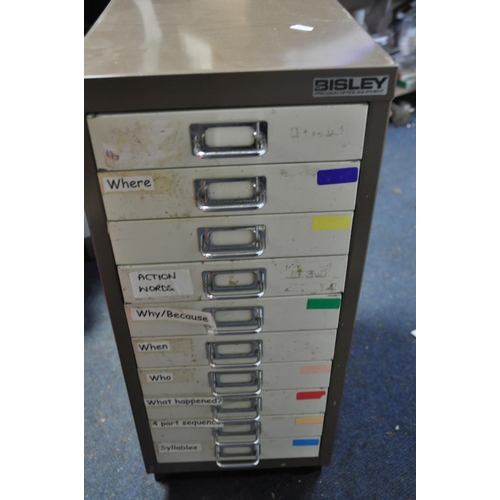 1083 - A TWENTY ONE DRAW FILING CABINET measuring width 30cm x depth 42cm x height 90cm along with a smalle... 